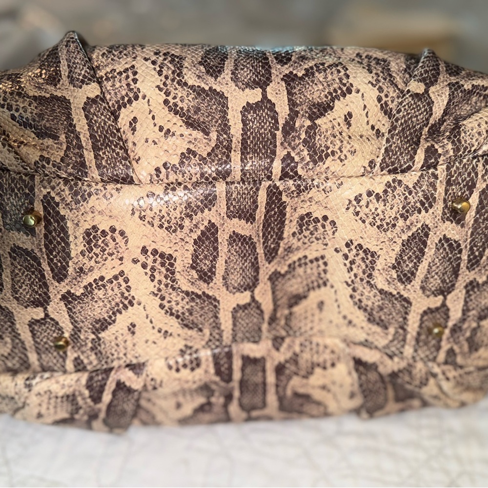 Furla Embossed Python Leather Hobo - With Strap - image 5